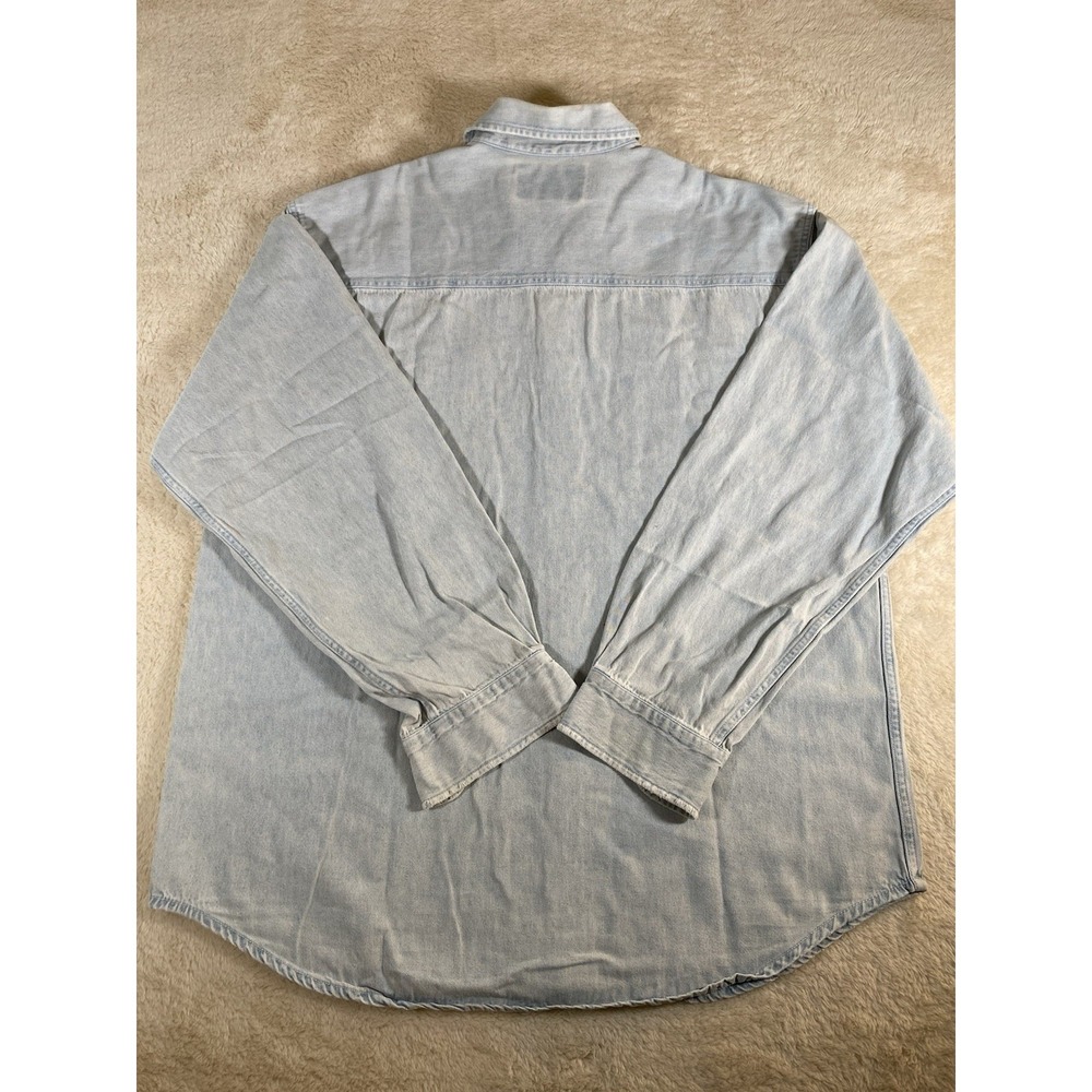 Harley Davidson Men's XL Long Sleeve Vintage Button Up Denim Shirt - Picture 15 of 16